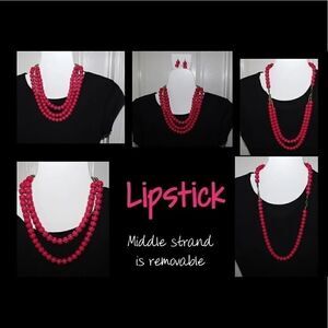NWT Premier Designs Lipstick Necklace #PDN2